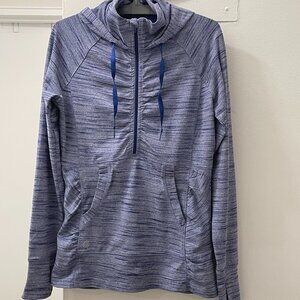 Athleta Space Dyed Blue Half Zip Hoodie - XS